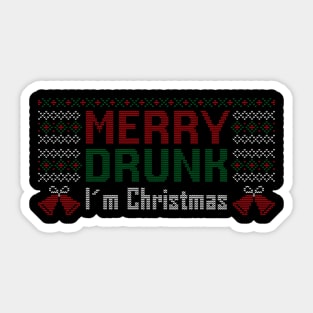 Merry Drunk - IM Christmas Knit Design Sticker